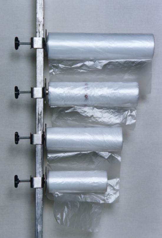 HDPE bags on a roll